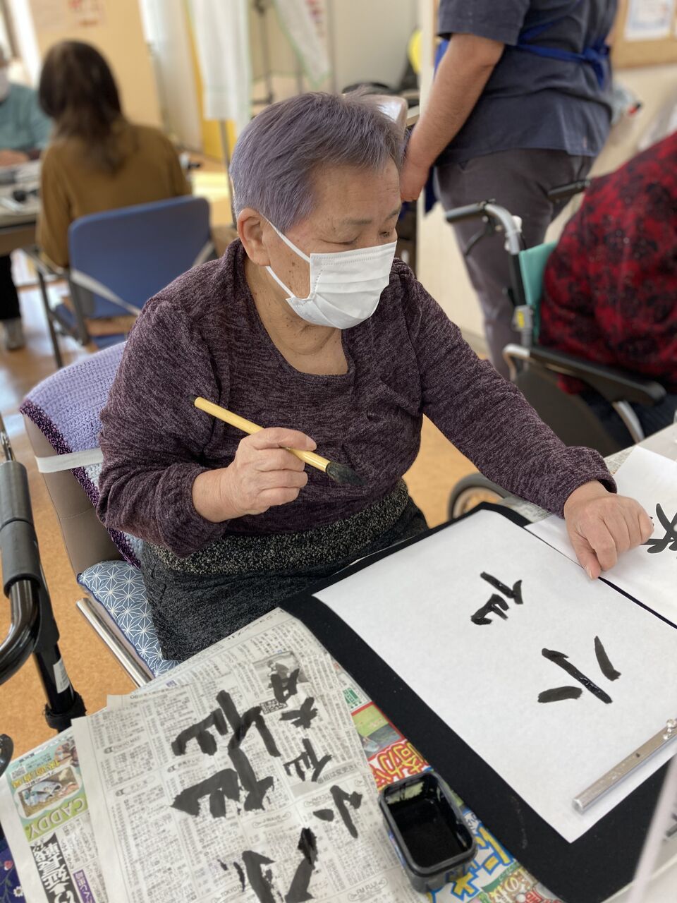 自由に書道！（すこやかホーム東陽町）